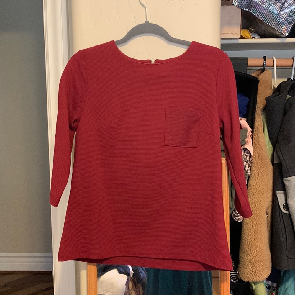 Dark red top
